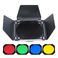 Godox BD-04 - Barndoor With Colour Filter & Honeycomb Grid
