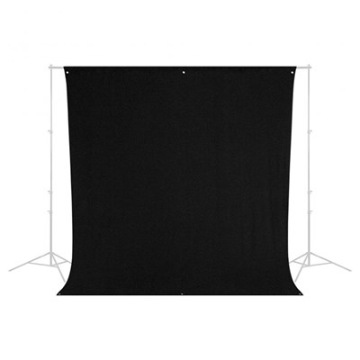 Westcott Wrinkle-Resistant Backdrop - Rich Black - 9ft x 10ft