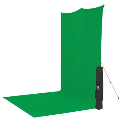 Westcott X-Drop Wrinkle-Resistant Backdrop - Chroma-Key Green Sweep - 5ft x 12ft