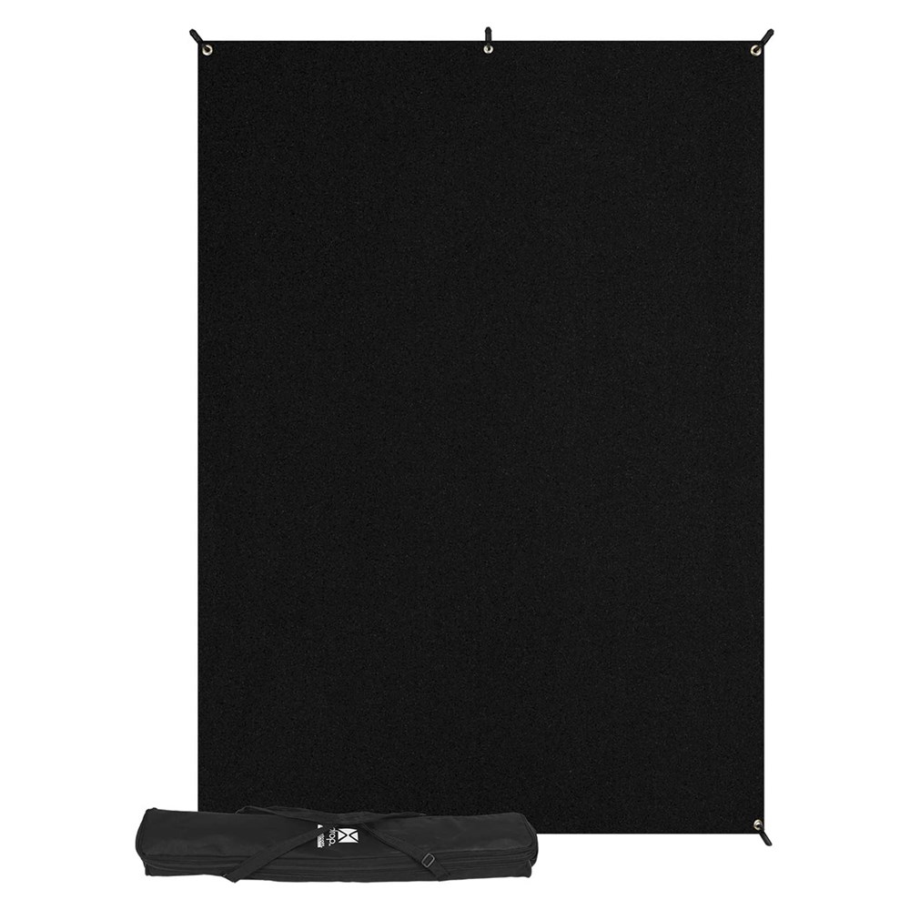 Westcott X-Drop Wrinkle-Resistant Backdrop - Rich Black Kit - 5ft x 7ft ...