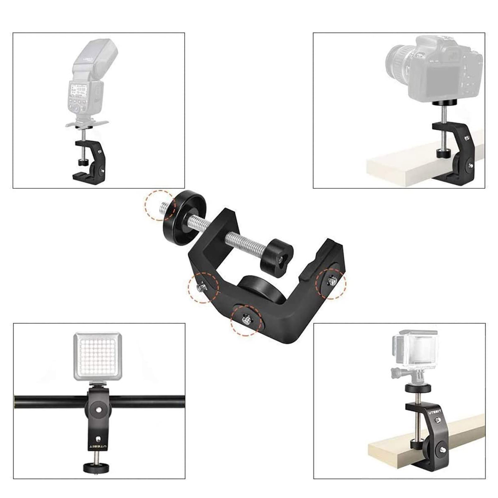 SmallRig Clamp Mount with 1.4Inch Screw Ball Head Mount 1124 Wex