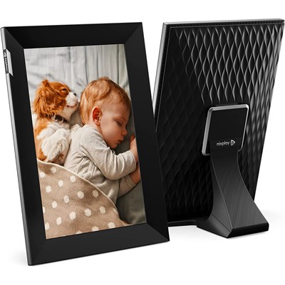 Nixplay Touch Screen Smart Photo Frame 10.1-inch - Black and Silver