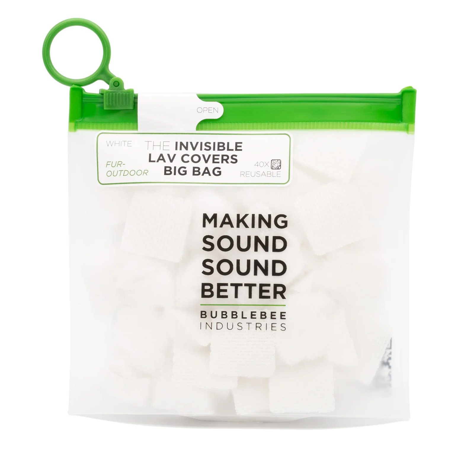 Bubblebee The Invisible Lav Covers- Big Bag - Fur Outdoor- White