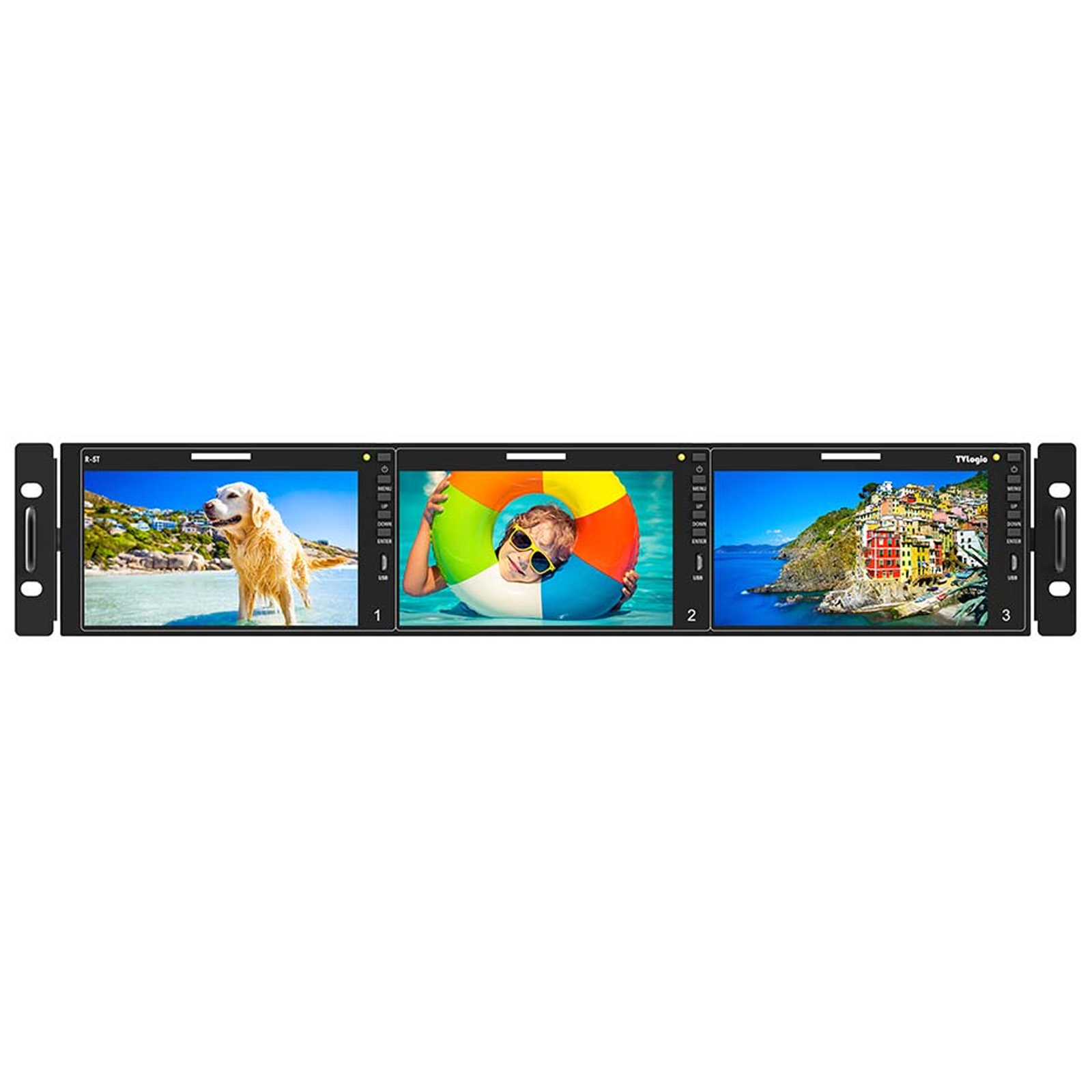 TVLogic R-5T Triple LCD UHD-4K Ready Rack Mount