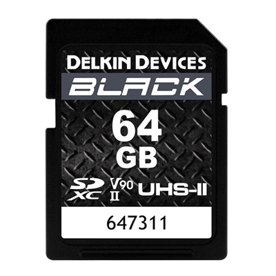 Delkin Devices 64GB BLACK UHS-II SDXC Rugged Memory Card