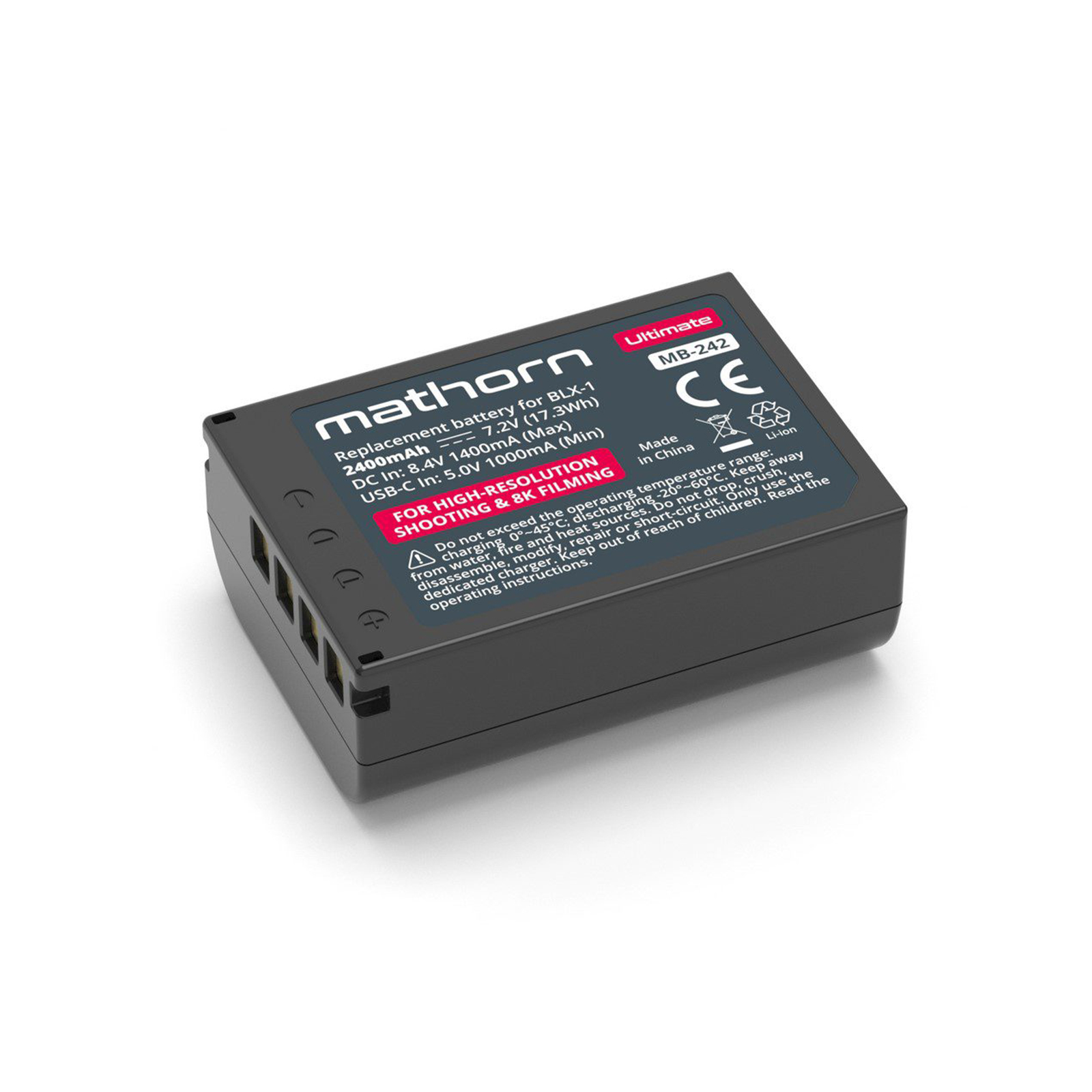 Mathorn Mathorn MB-242 USB-C Rechargeable Ultimate Camera Battery (OM SYSTEM ...