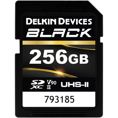 Delkin BLACK 256GB (300MB/s) SDXC UHS-II V90 Memory Card