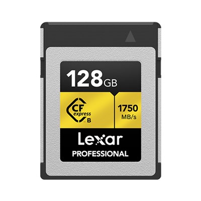 Lexar 128GB Professional (1750MB/Sec) Type B Cfexpress Gold Series Memory Card