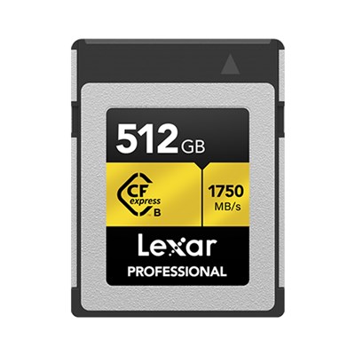 Lexar 512GB Professional (1750MB/Sec) Type B Cfexpress Gold Series Memory Card