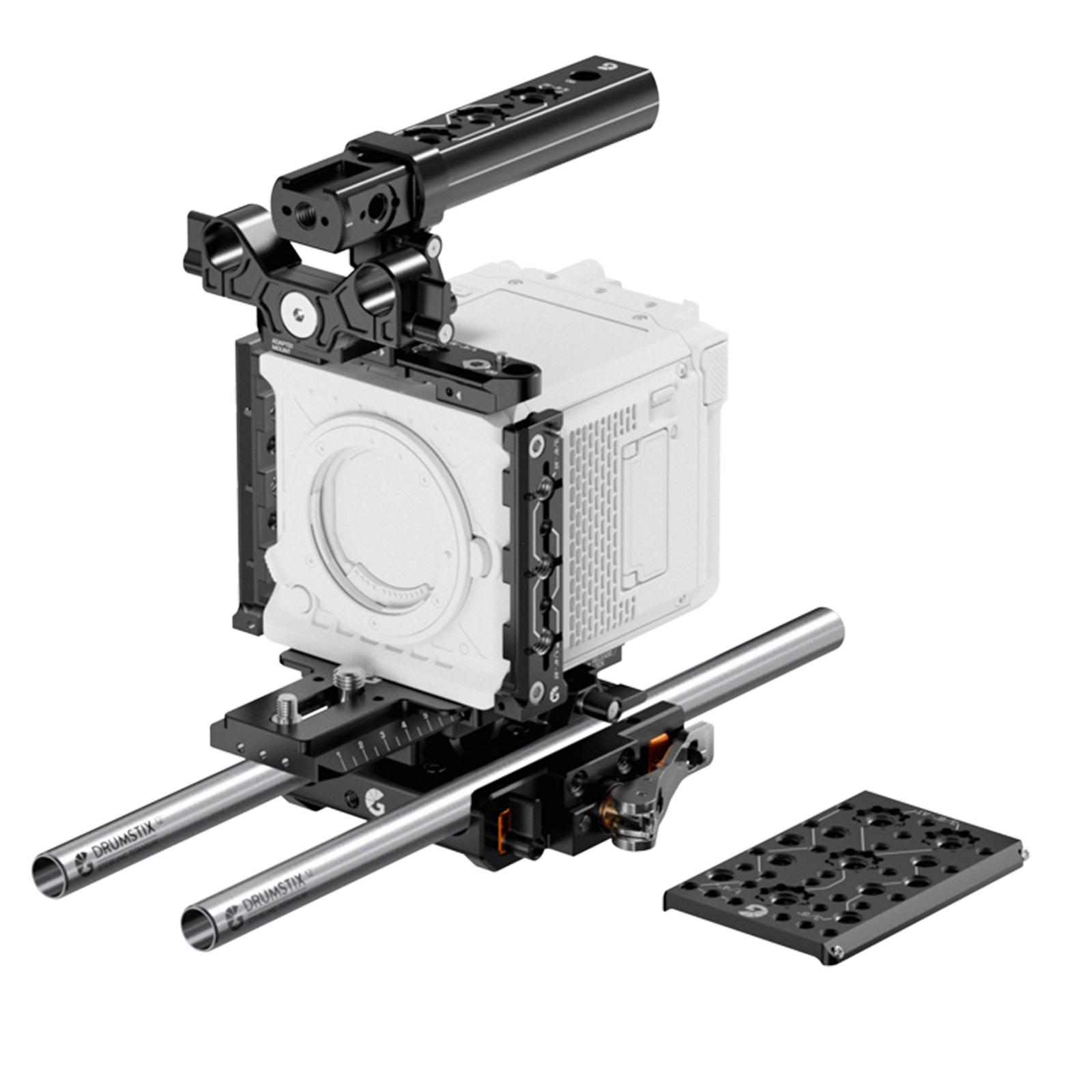 Image of Bright Tangerine LeftField 3 Expert Kit for RED KOMODO (DJI RS 2 & RS 3)