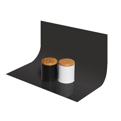 GlareOne PVC Background 50 x 50 cm - Black / Mirrored