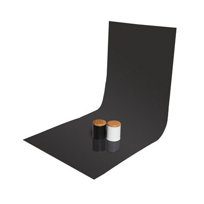 GlareOne PVC Background 60 x 130 cm - Black / Mirrored