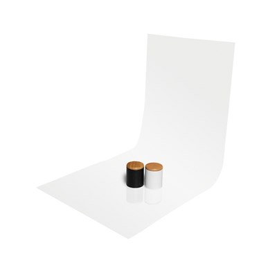 GlareOne PVC Background 60 x 130 cm - White / Mirrored
