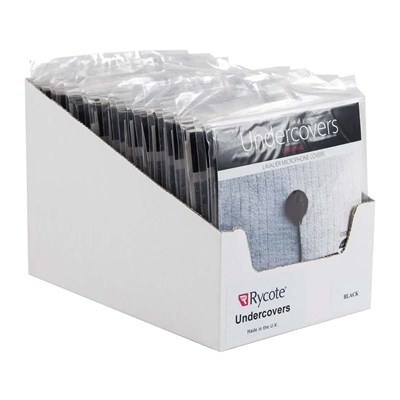 Rycote Undercovers Black - 25 packs x 30 Undercovers/30 Stickies Original