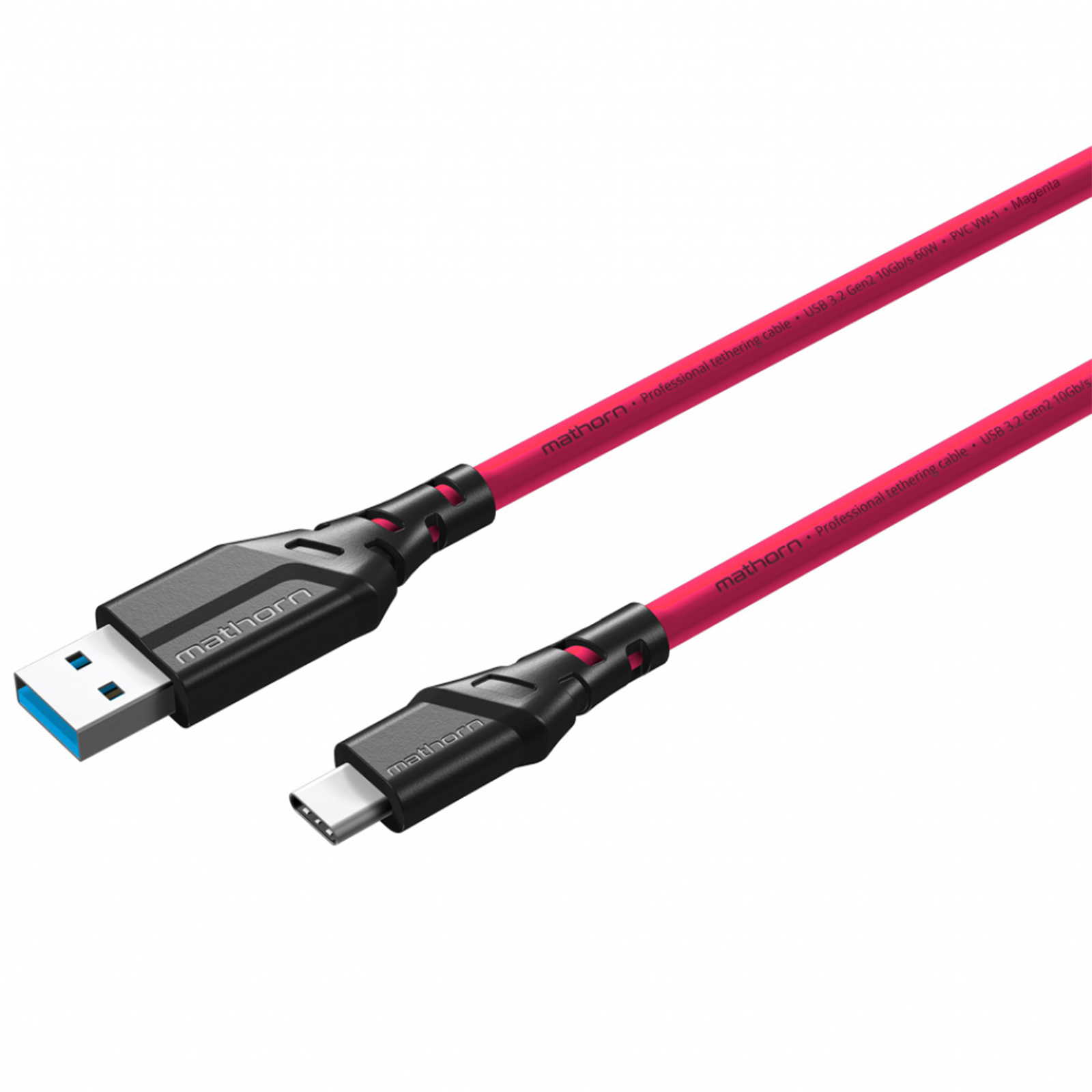 Mathorn Mathorn MTC-500 USB C-A 5m Tethering Cable - Magenta | Wex Photo Video