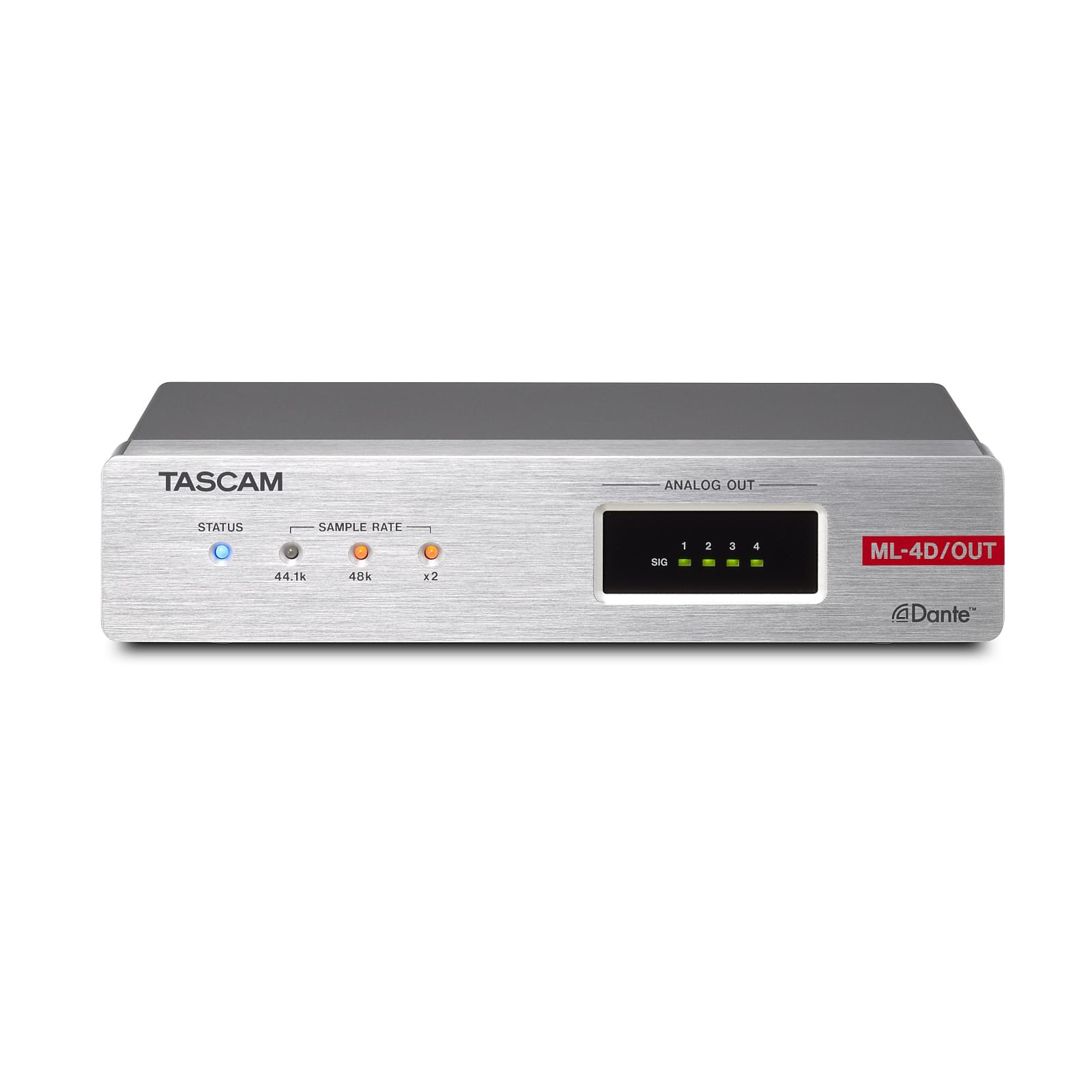 Tascam ML-4D-OUT-E 4 Line Out DANTE Converter with DSP Euroblock Connectors