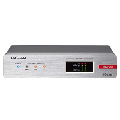 Tascam MM-2D-E 2 In and 2 Out Analog MIC and Line DANTE Converter with DSP
