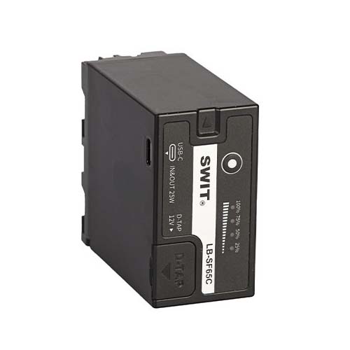 Swit LB-SF65C - 65Wh NP-F-type DV battery with 12V D-tap and USB-C Sony L-series compatible