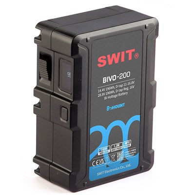 Swit BIVO-200 - 200Wh Battery with 14V 28V B-Mount 16V D-taps OLED