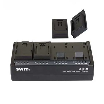Swit LC-D421V KIT - 4-CH DV charger with 4x JVC BN-VF style plates