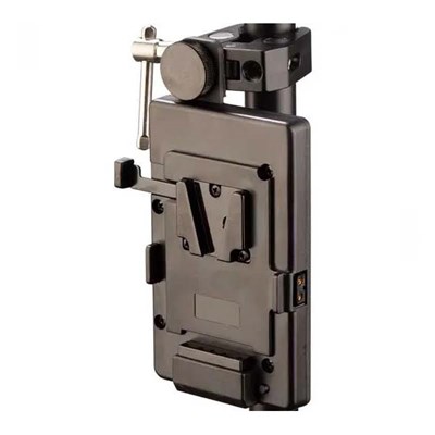Swit S-7200S - V-mount battery plate with clamp for tripod mount and D-tap socket.