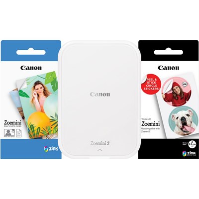 Canon Zoemini 2 Portable Colour Photo Printer Kit - White