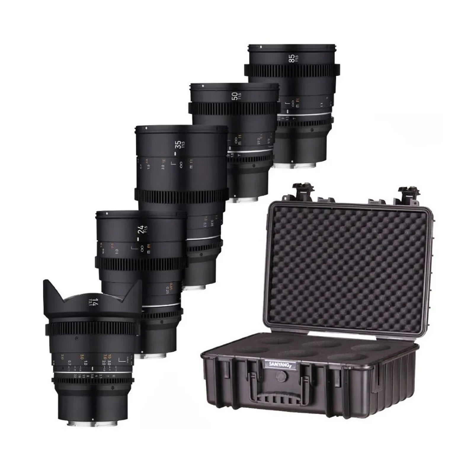 Samyang VDSLR MK2 5-Lens Kit (14mm/24mm/35mm/50mm/85mm) for Canon RF