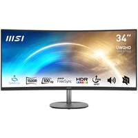 MSI PRO MP341CQ 34 Inch Curved Monitor - Black