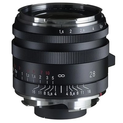 Voigtlander 28mm f1.5 VM Nokton Vintage Line ASPH Type I Lens for Leica M - Matte Black