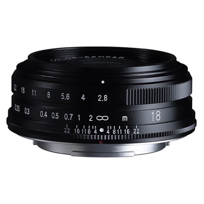 Voigtlander 18mm f2.8 Color-Skopar Lens for Fujifilm X - Black