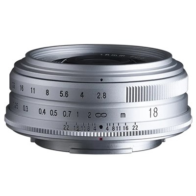 Voigtlander 18mm f2.8 Color-Skopar Lens for Fujifilm X - Silver