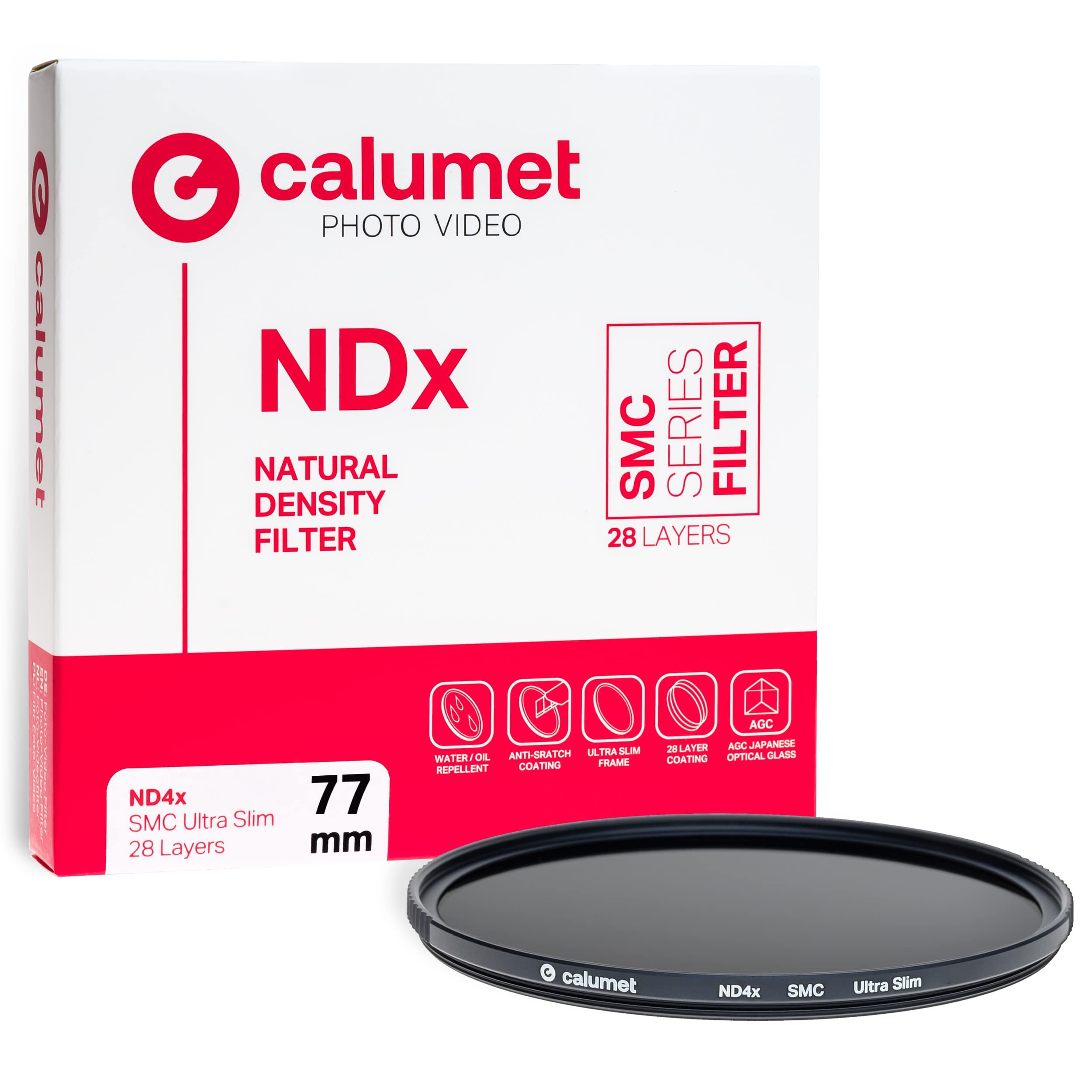 Calumet 77mm ND4x SMC Ultra Slim Filter