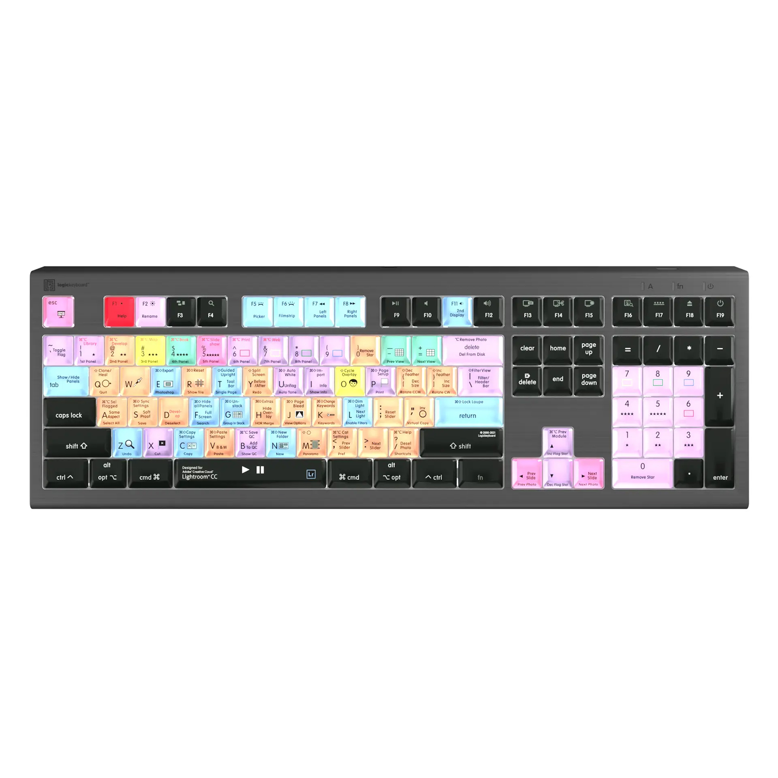 Logickeyboard Adobe LightRoom CC/6 Astra 2 Mac Keyboard