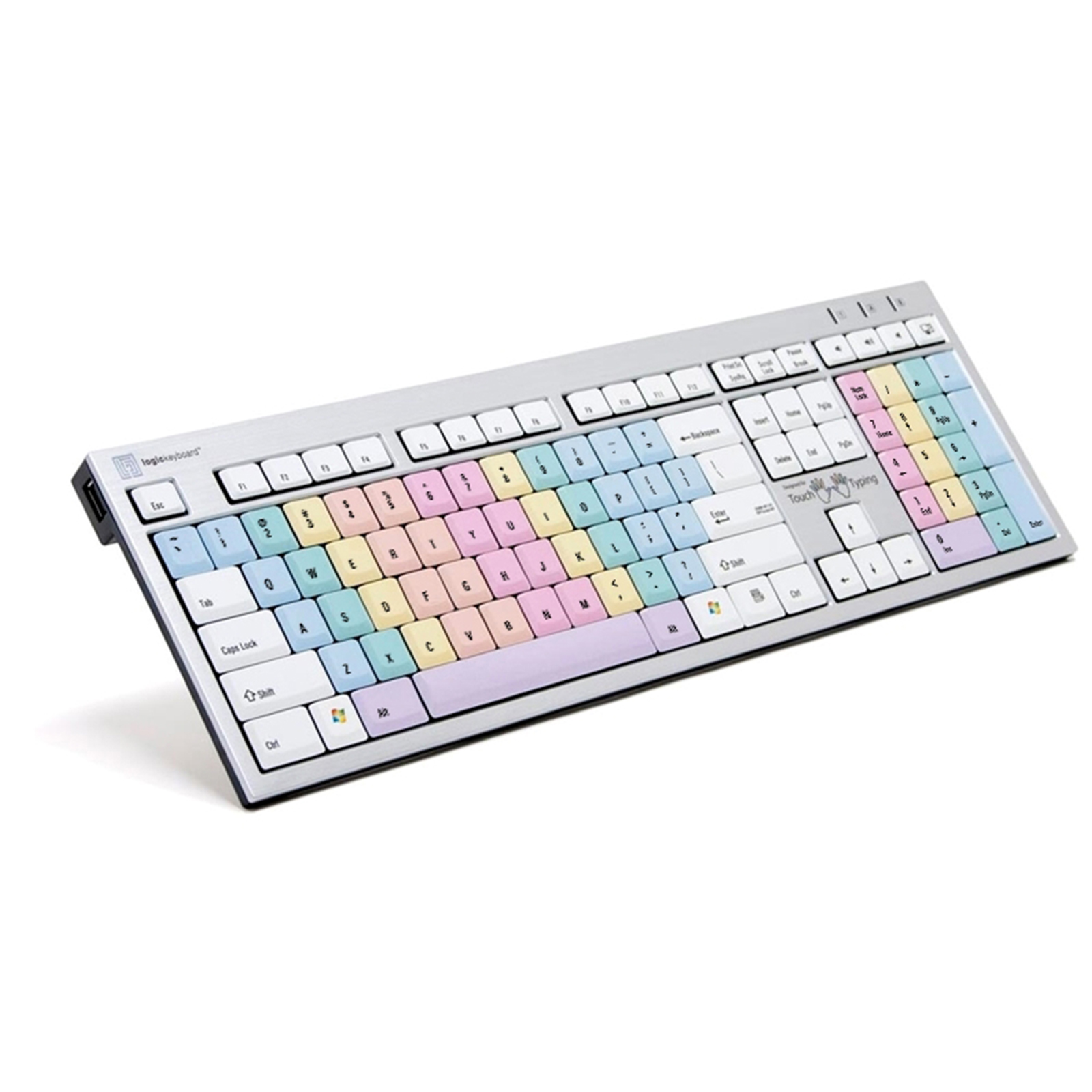 Logickeyboard Touch Typing w/Letters Slim Line PC Keyboard | Wex Photo ...
