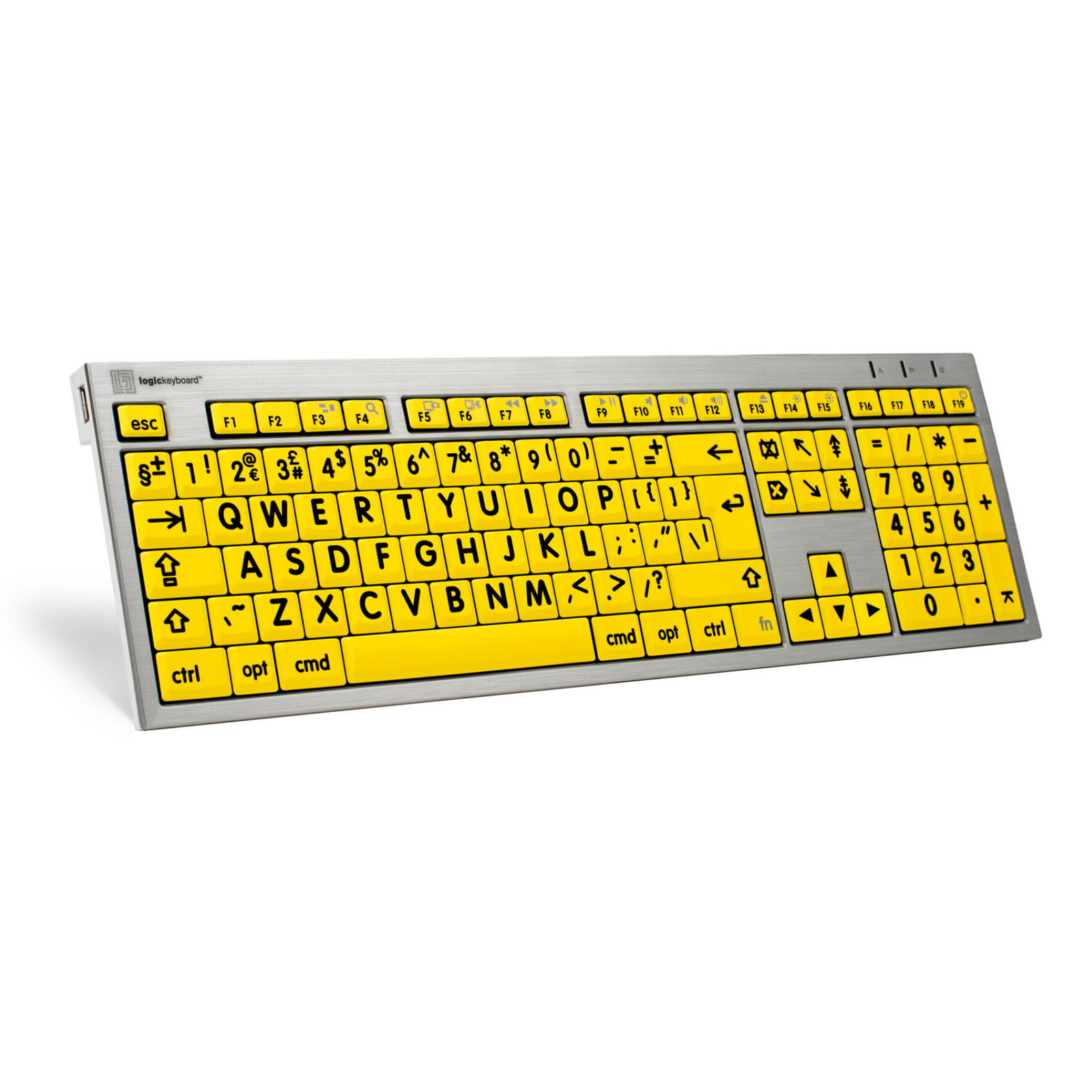 Logickeyboard XLPrint ALBA Black on Yellow Keyboard | Wex Photo Video
