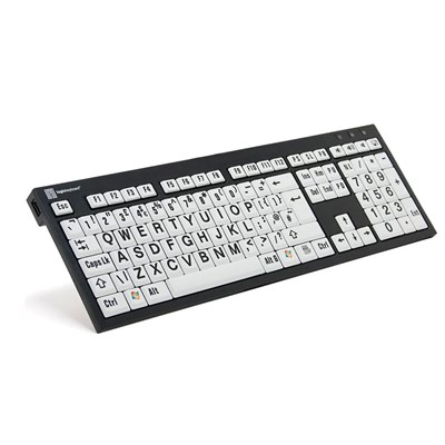 Logickeyboard XLPrint NERO Black on White PC Keyboard