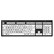 Logickeyboard Braille/Large Black on White PC Assistive Keyboard
