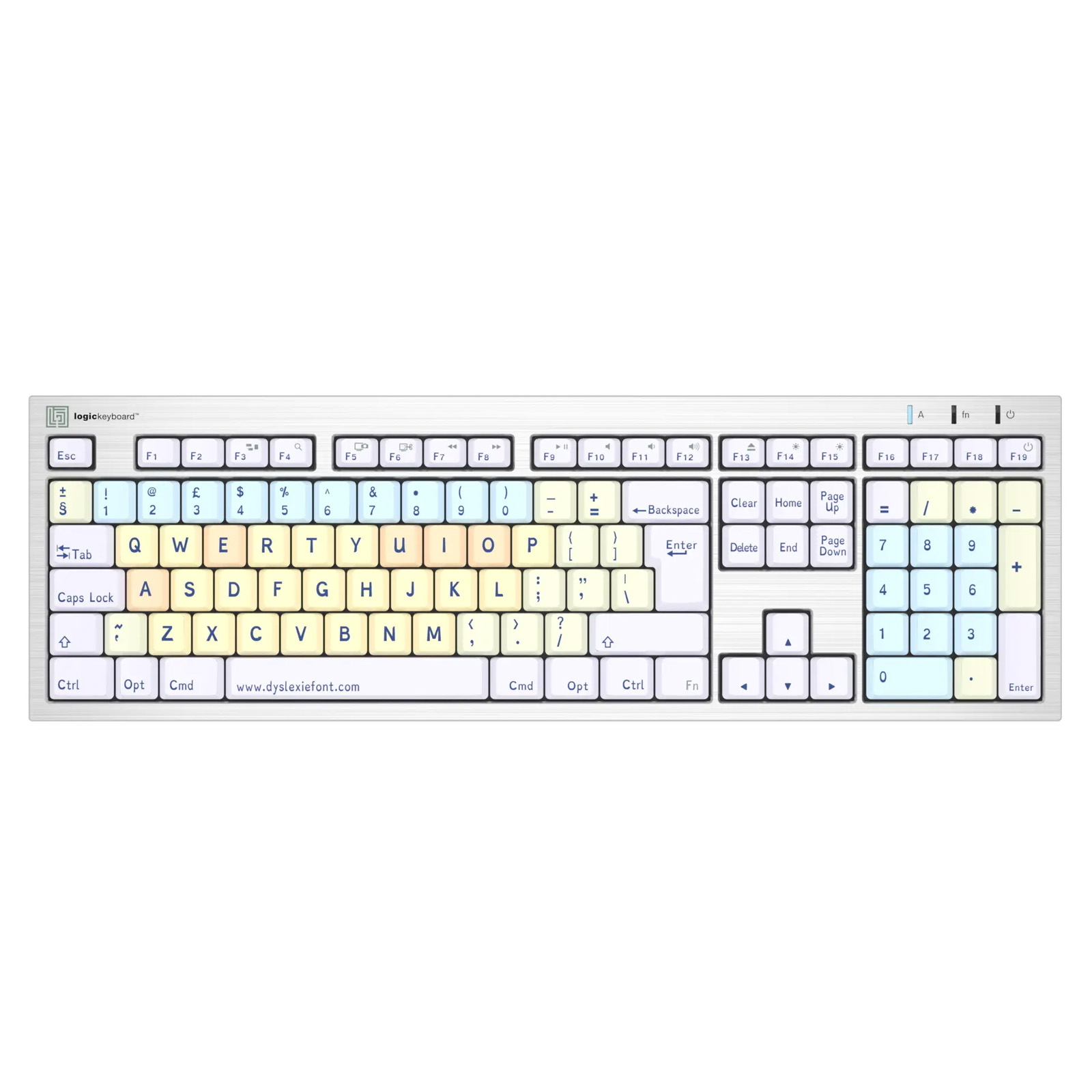 Logickeyboard Dyslexie keyboard ALBA Mac Assistive Keyboard
