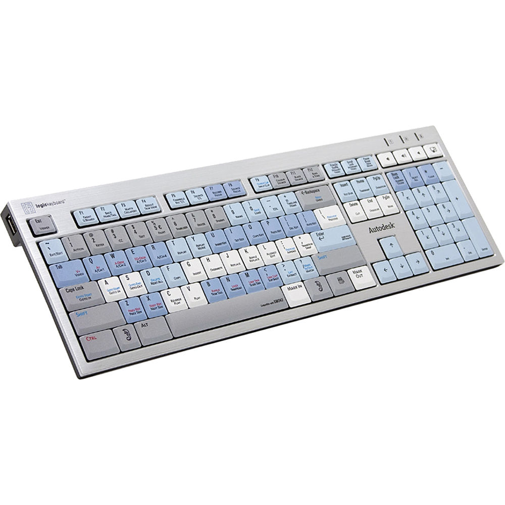 Logickeyboard Autodesk Smoke Linux Slim Line PC Keyboard