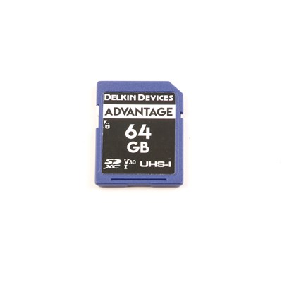 USED Delkin Devices 64GB Advantage UHS-I SDXC Memory Card