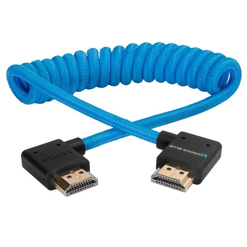 Kondor Blue Right Angle Full HDMI Cable 12in-24in