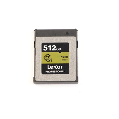 USED Lexar 512GB Professional (1750MB/Sec) Type B Cfexpress Gold Series Memory Card