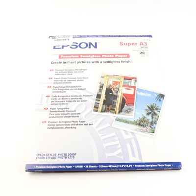 USED Epson Premium SemiGloss A3+ 20 sheets