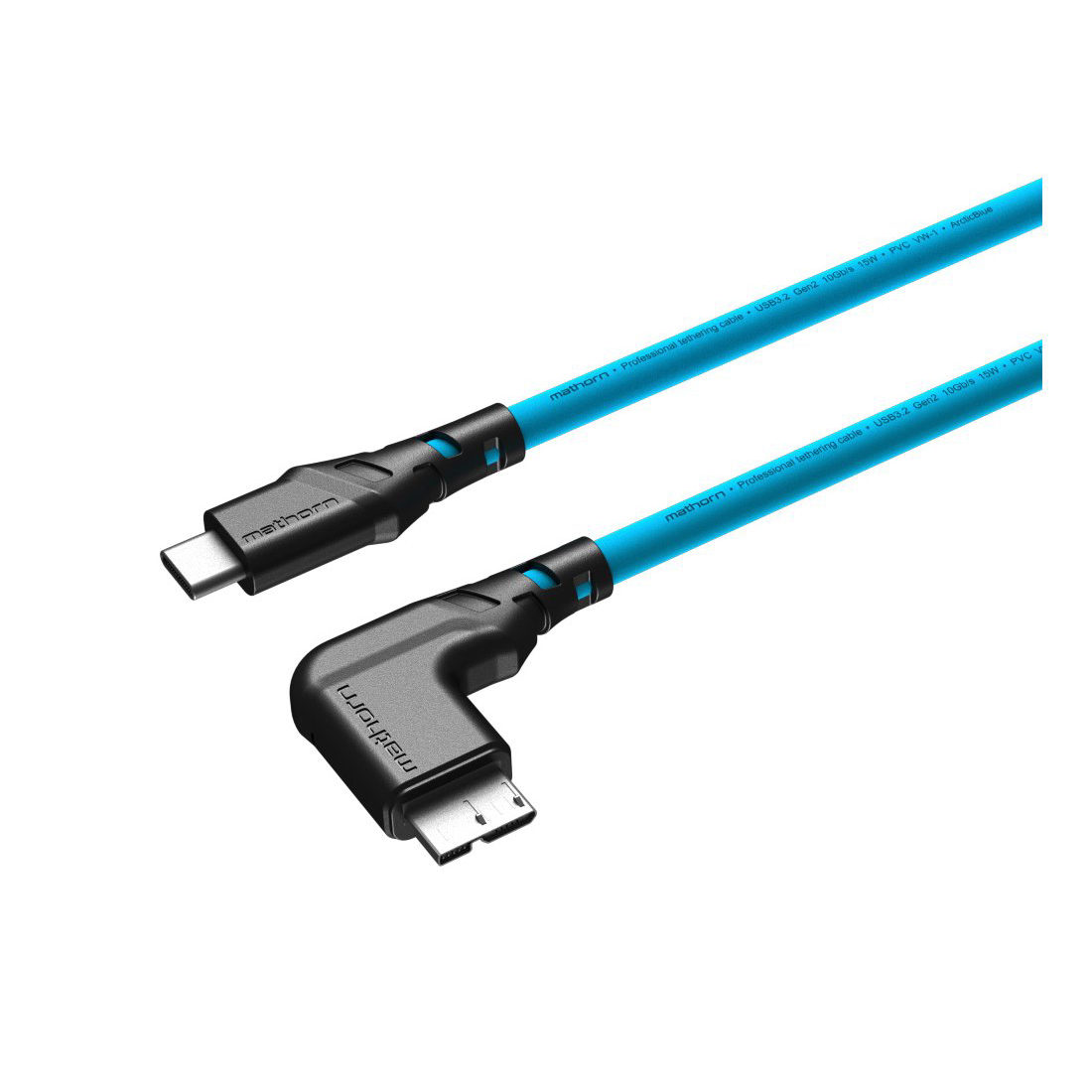Mathorn Mathorn MTC-231 USB C - Micro B 90 2m Tethering Cable - ArcticBlue ...