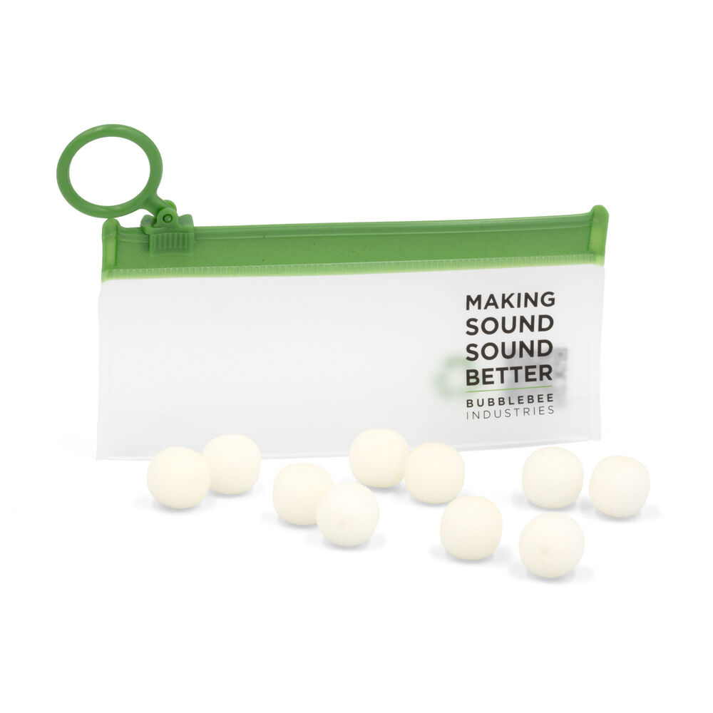 Bubblebee The Microphone Foam For Lavalier Mics - Medium, White - 10-Pack