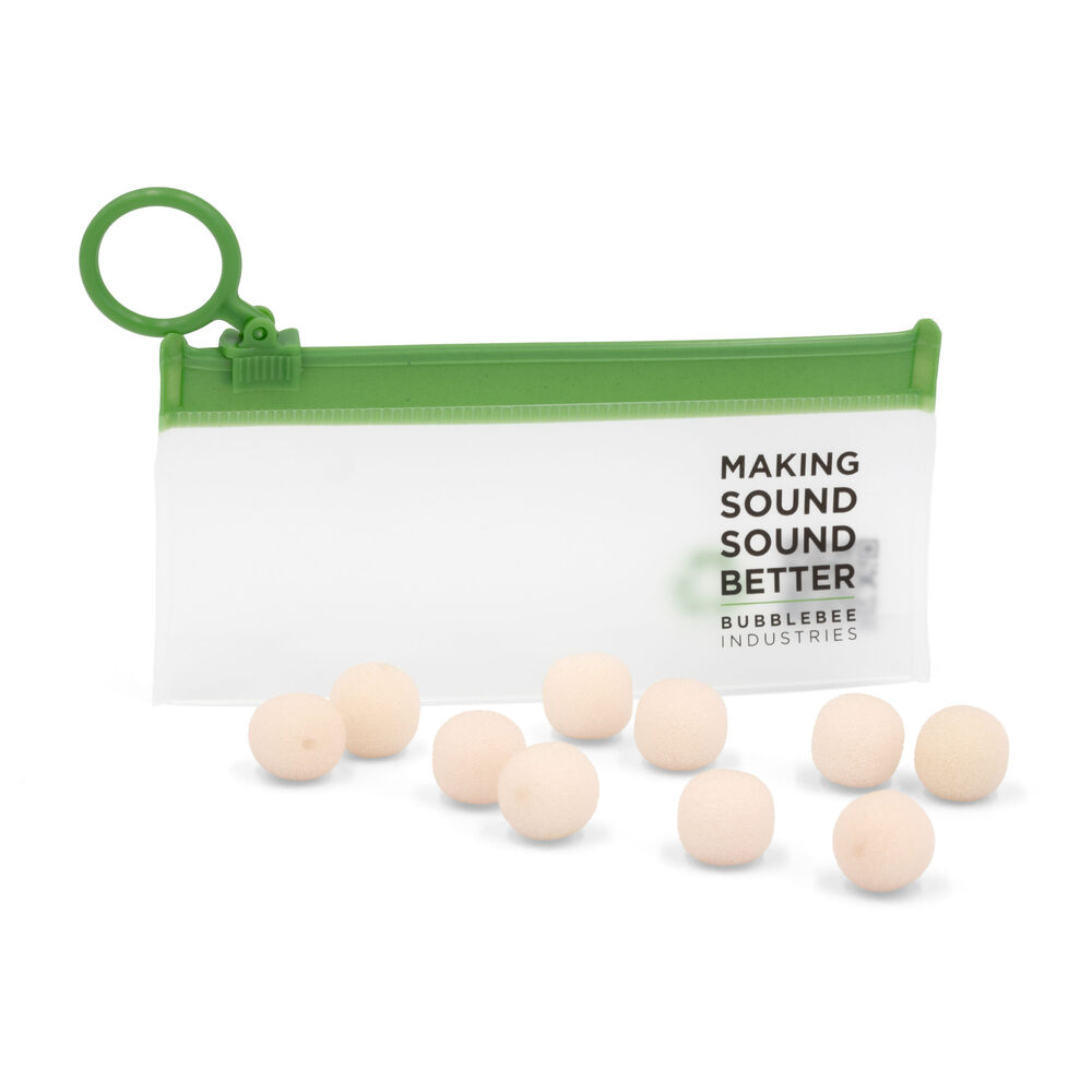 Bubblebee The Microphone Foam For Lavalier Mics - Medium, Beige - 10-Pack