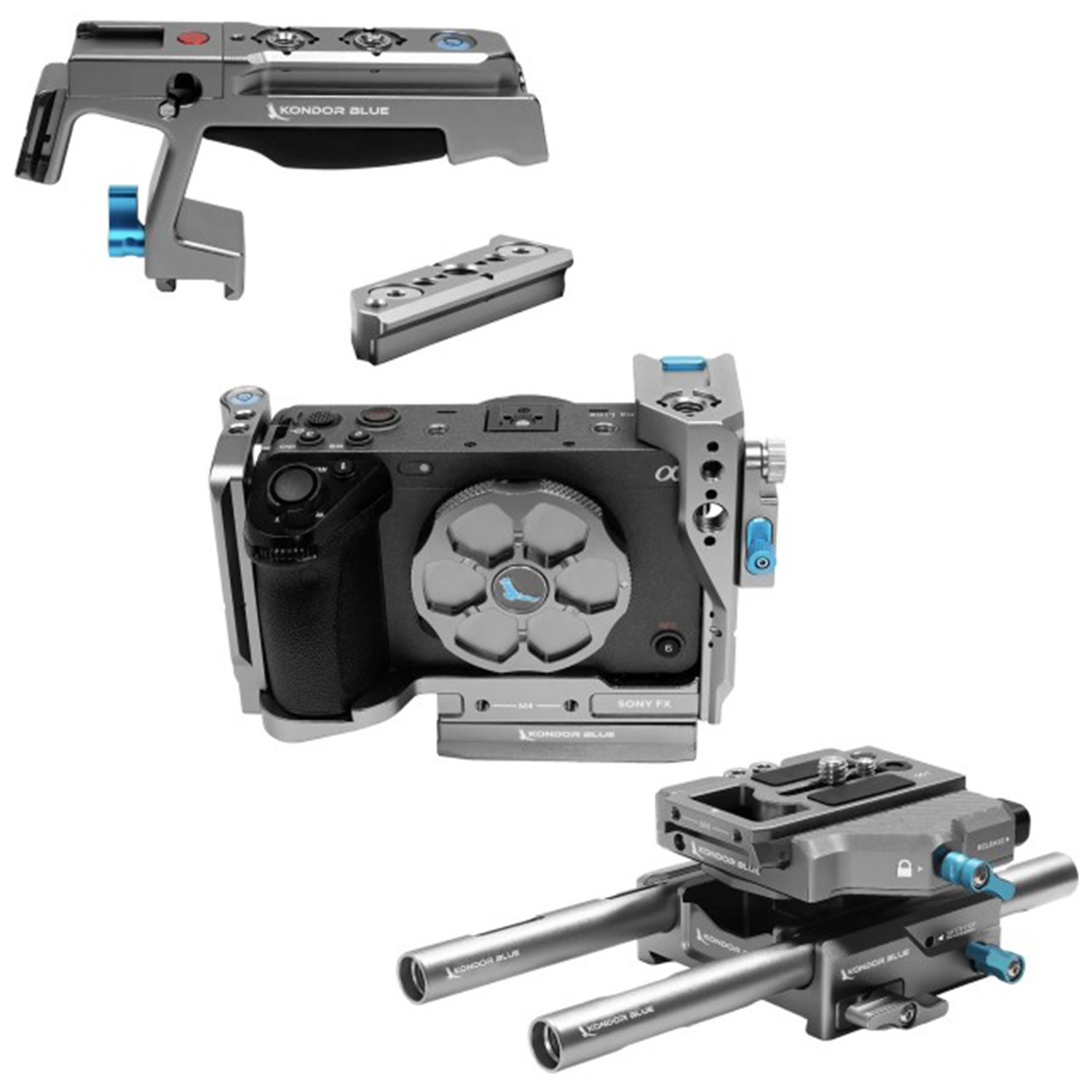 Kondor Blue Sony FX3/FX30 Base Rig MKII - Space Grey