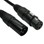 Cables Direct 1M 3PIN XLR M-F Cable (Black Hoods + Gold Pins) Image 1