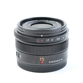 USED Panasonic 15mm f1.7 Leica Summilux DG ASPH Micro Four Thirds Lens - Black