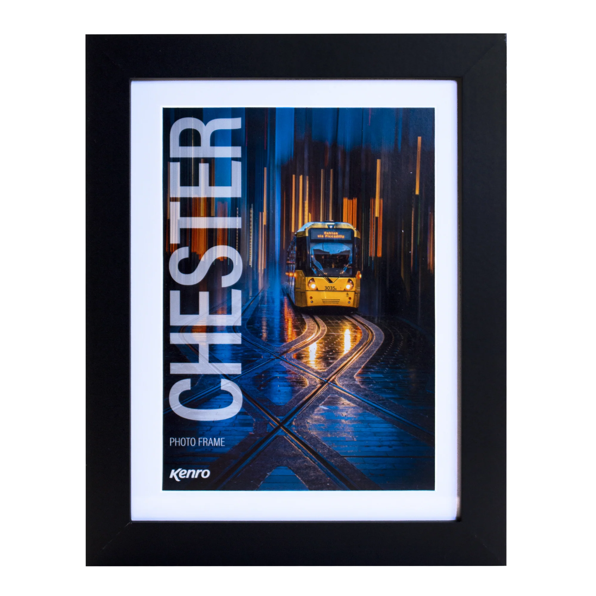 Kenro Chester 11x14'' Photo Frame with Mat for 8x12'' Photo - Black